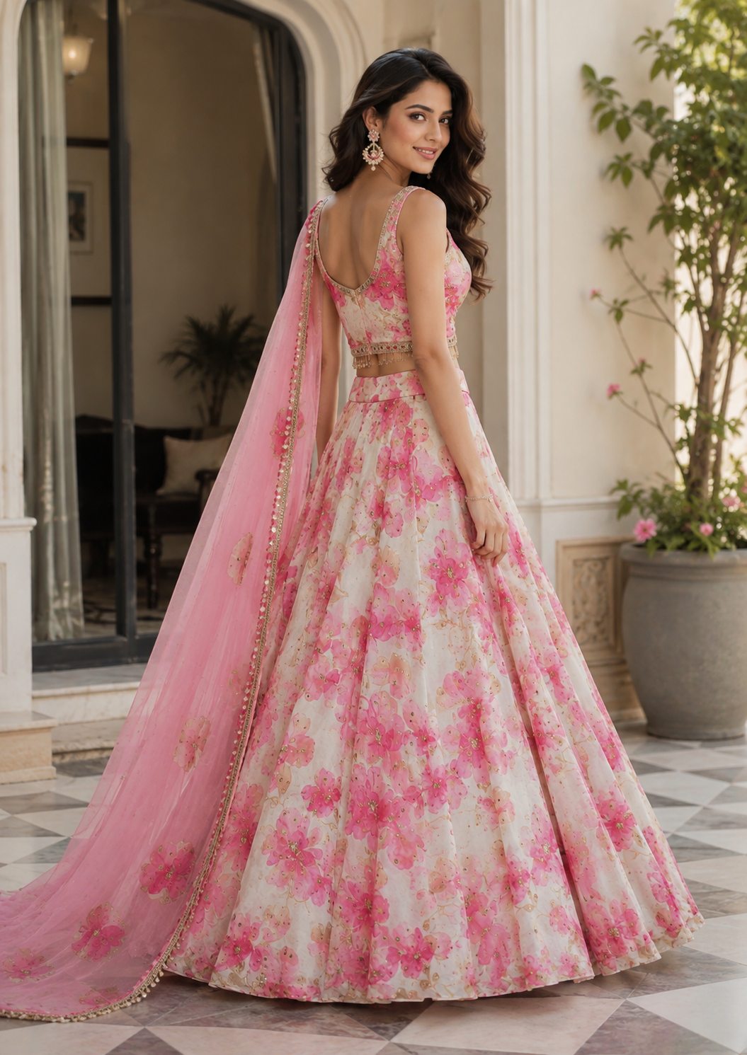 Floral Embellished Lehenga Set