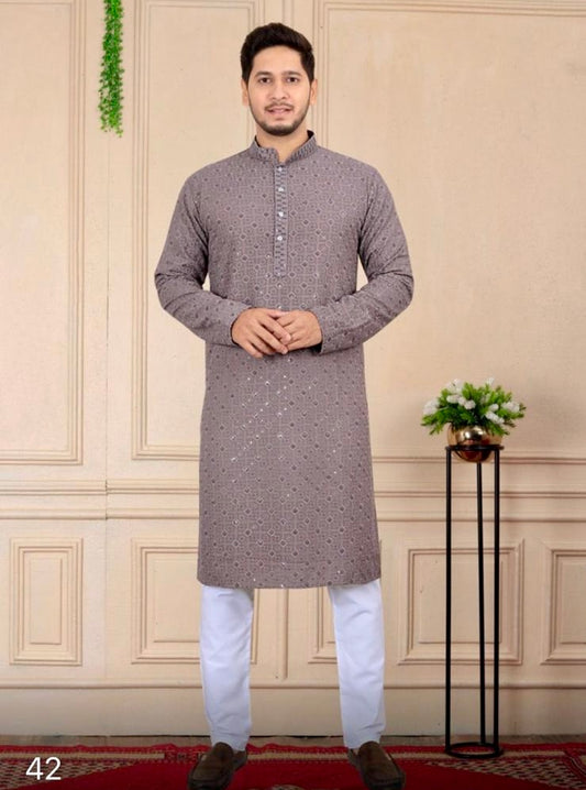 Rayon Embroidered Kurta Pajama