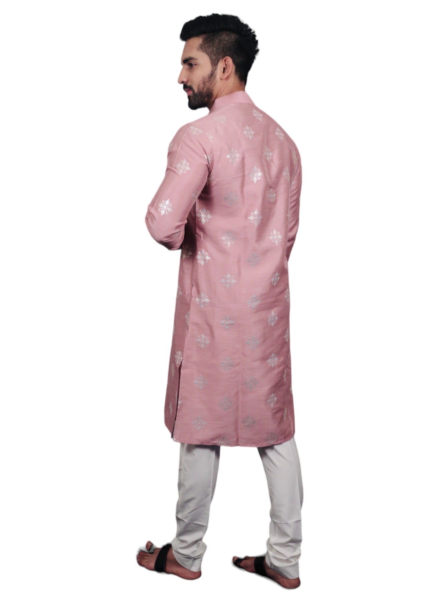 Pink soft porban silk Kurta set