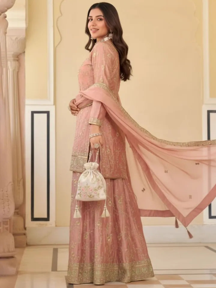 Stunning Fully embroidered sharara set