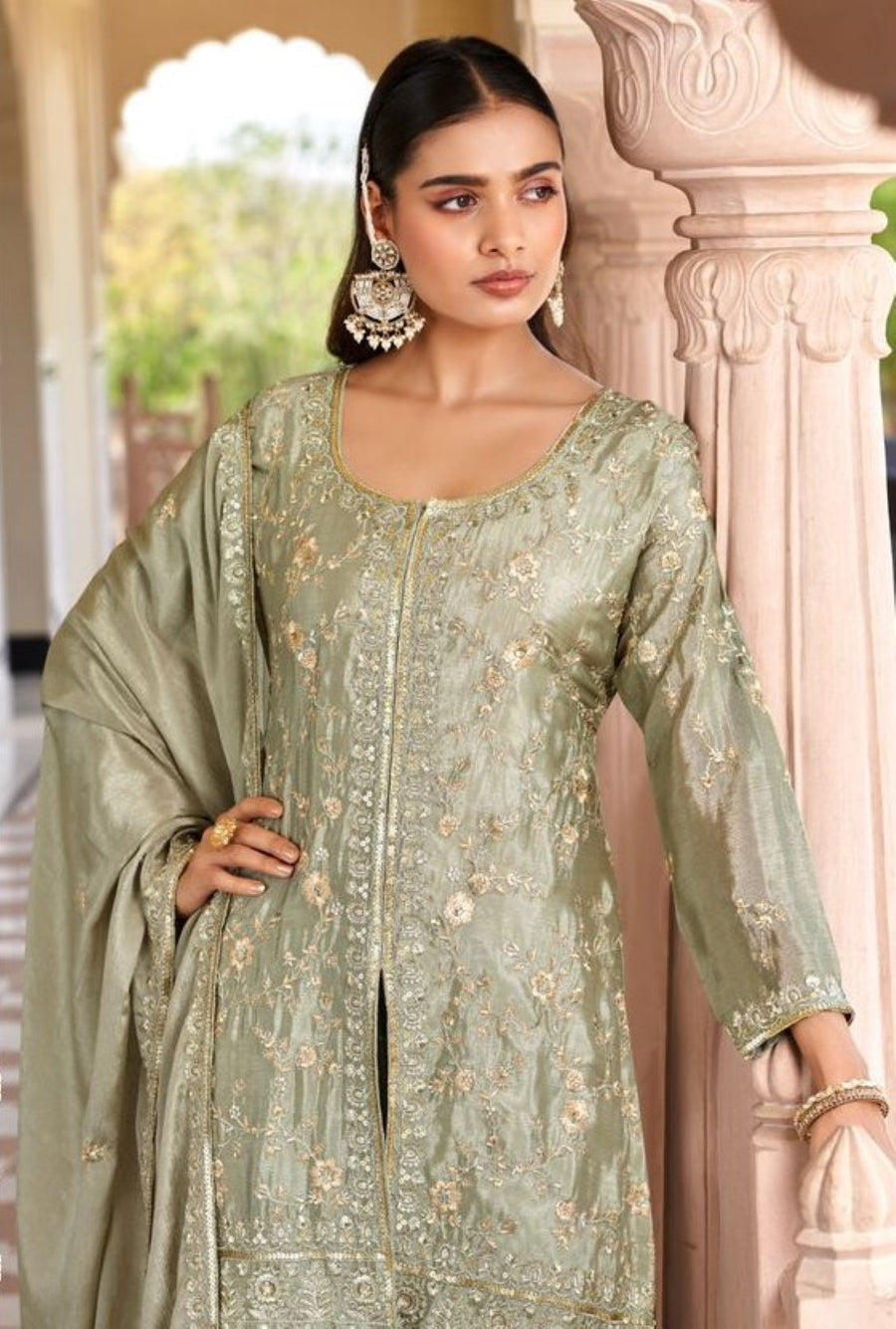 Stunning Fully embroidered sharara set
