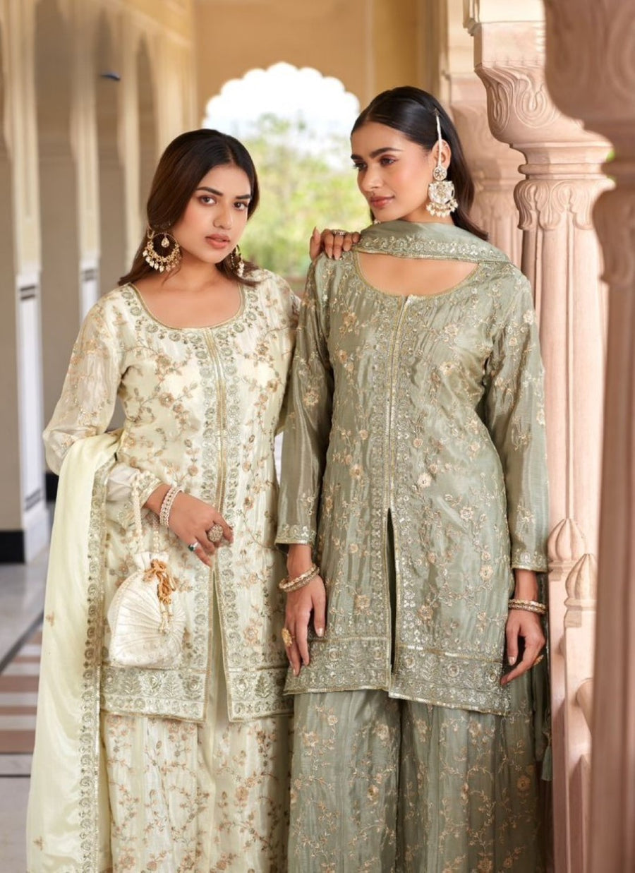 Stunning Fully embroidered sharara set