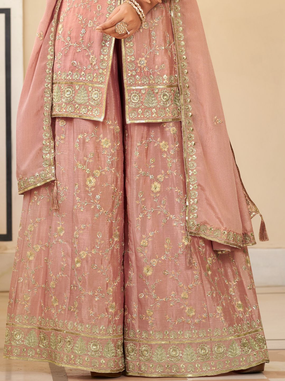 Stunning Fully embroidered sharara set