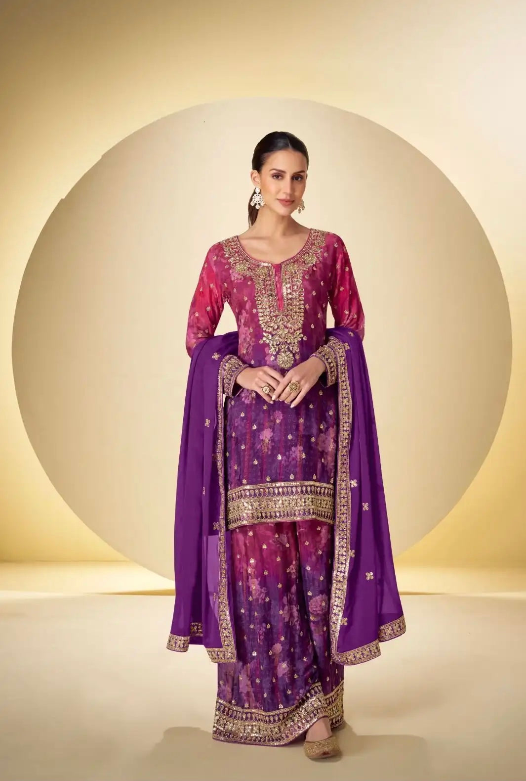 Digital Print Designer Sharara Suit