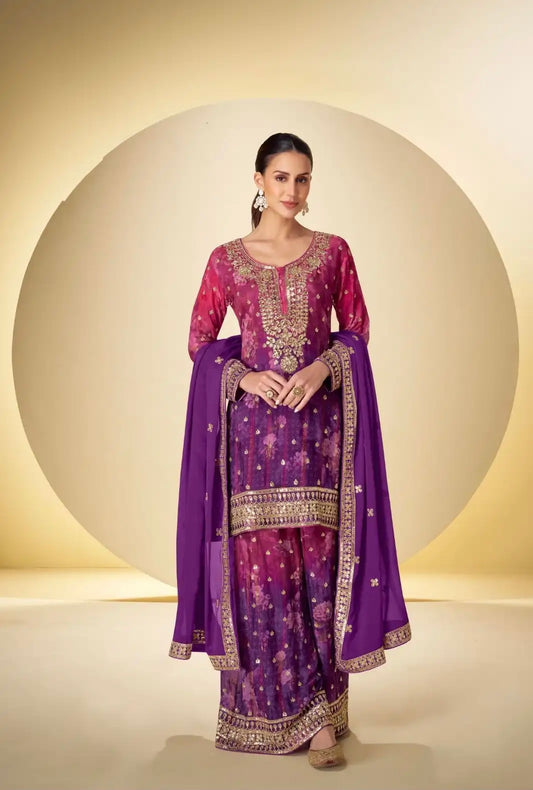 Digital Print Designer Sharara Suit