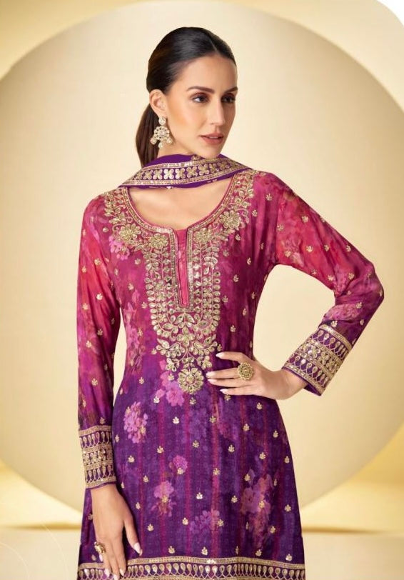 Digital Print Designer Sharara Suit