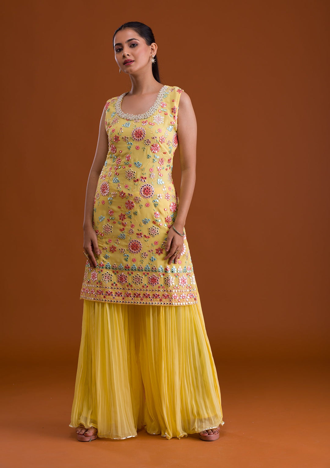 Stylish Trendy Gottapati sharara set