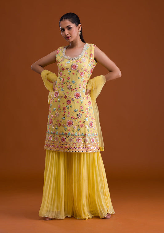 Stylish Trendy Gottapati sharara set