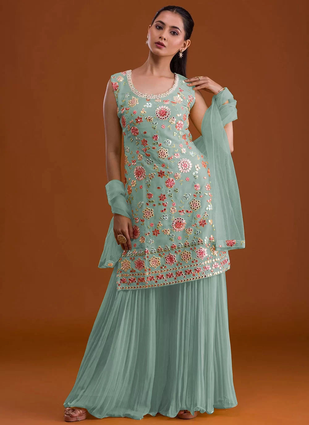 Stylish Trendy Gottapati sharara set