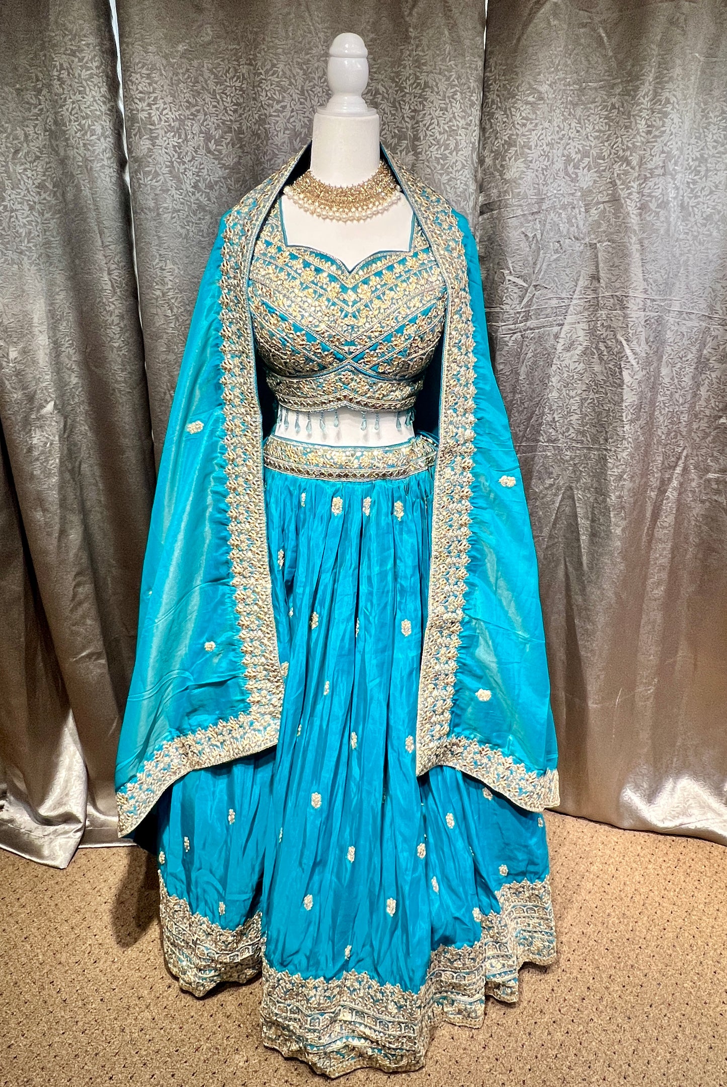Elegant Turquoise blue lehenga set