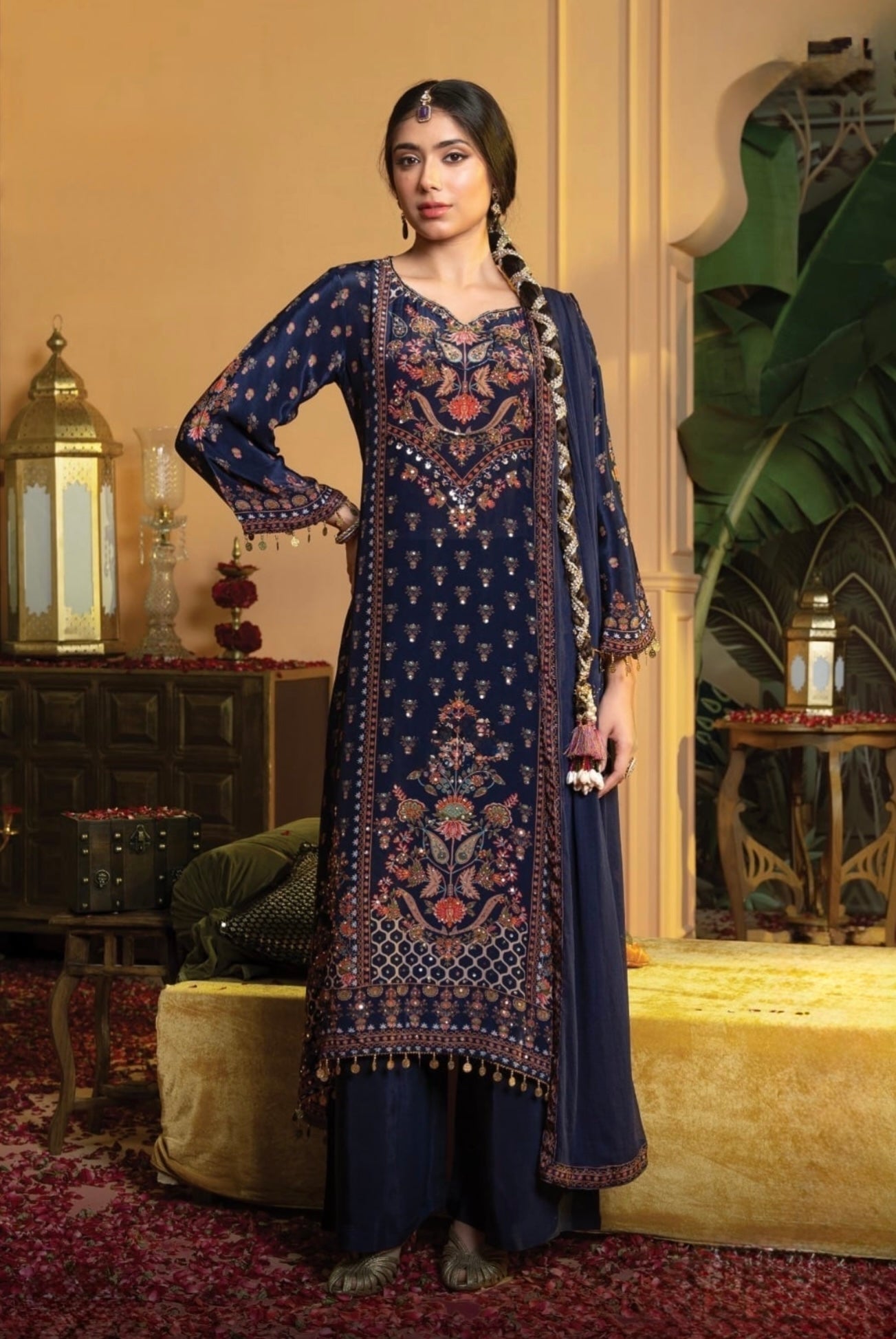 Elegant Printed Palazzo Suit Set