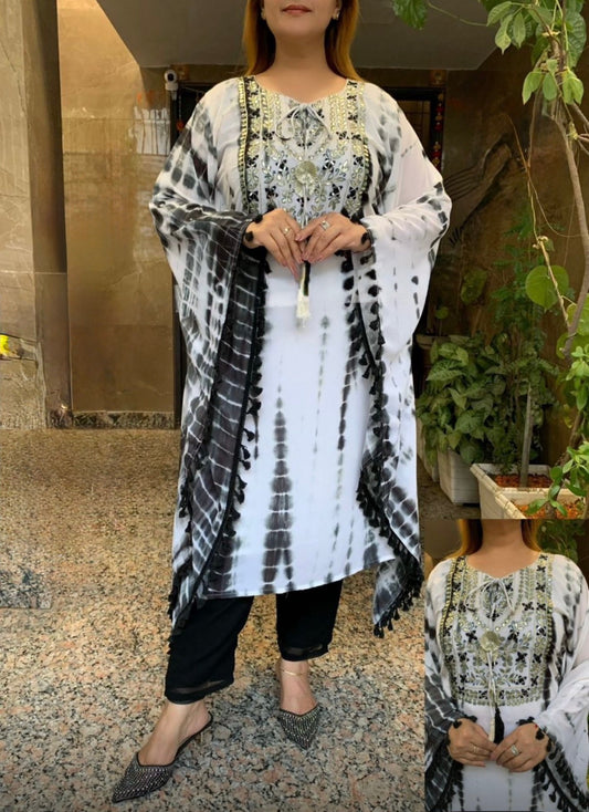 Stunning tye and dye kaftan set