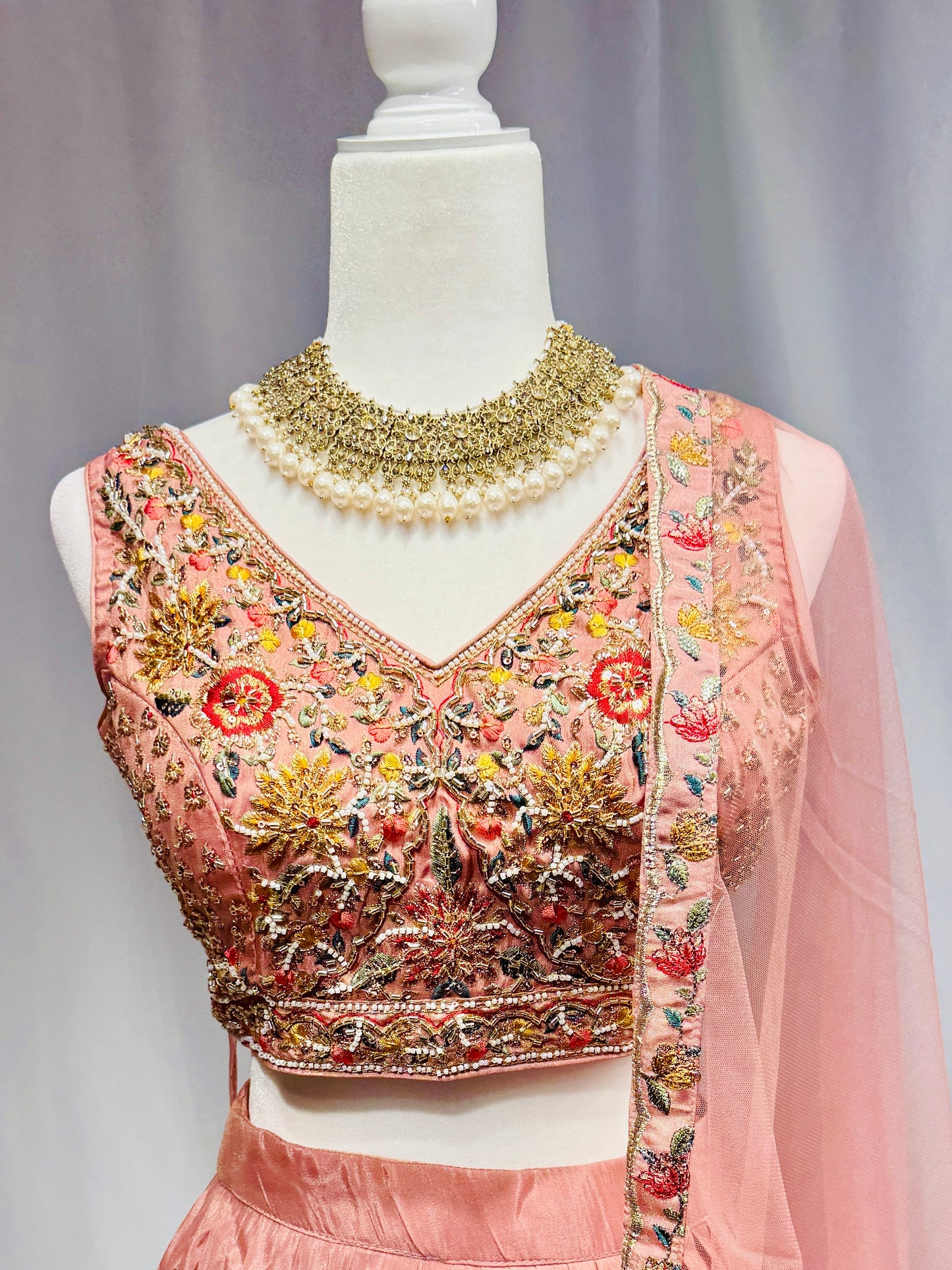 Light weight Chinon Lehenga set