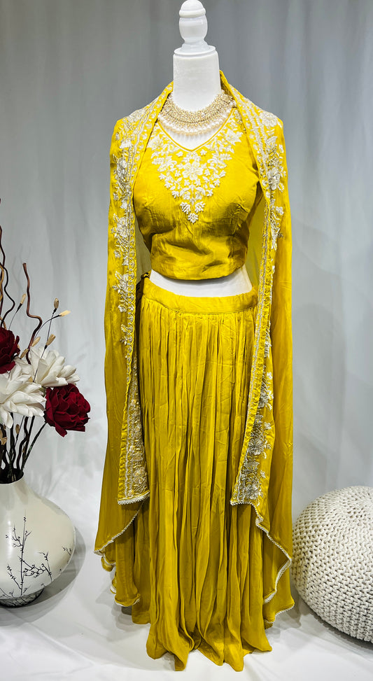 Mustard Yellow charm Jacket skirt set