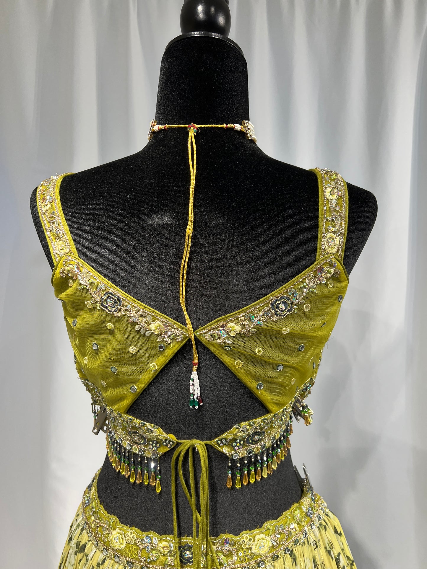 Bollywood Dreams Shaded Green Print Lehenga Set