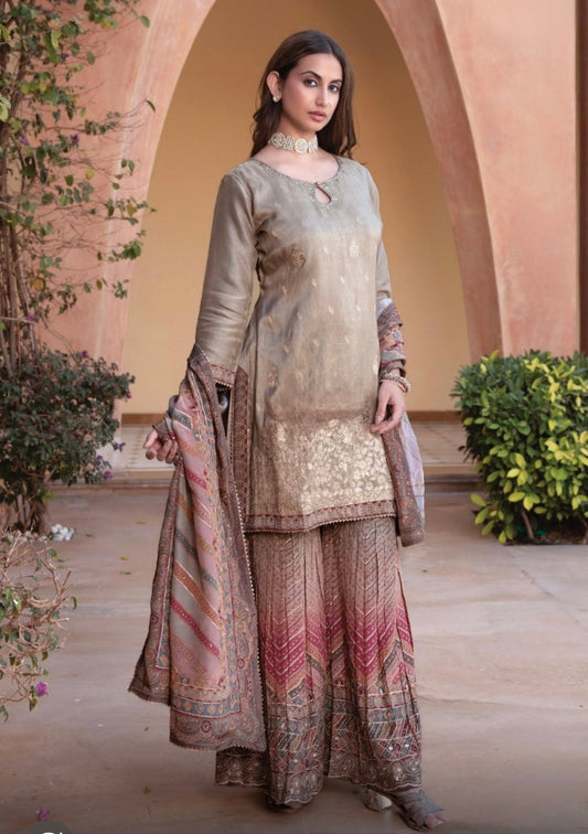 Traditional light green sharara