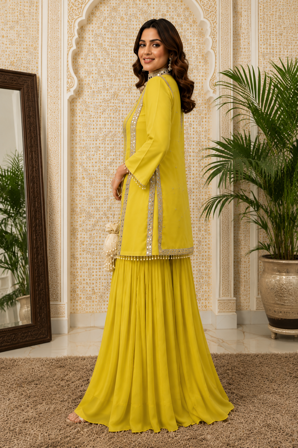 Lime Modern Sharara