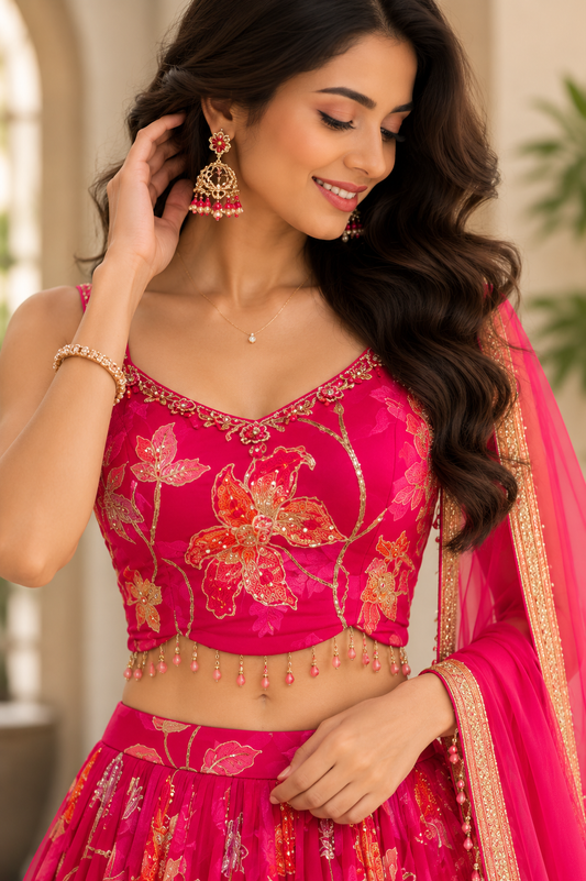 Bloom & Blush Lehenga Set
