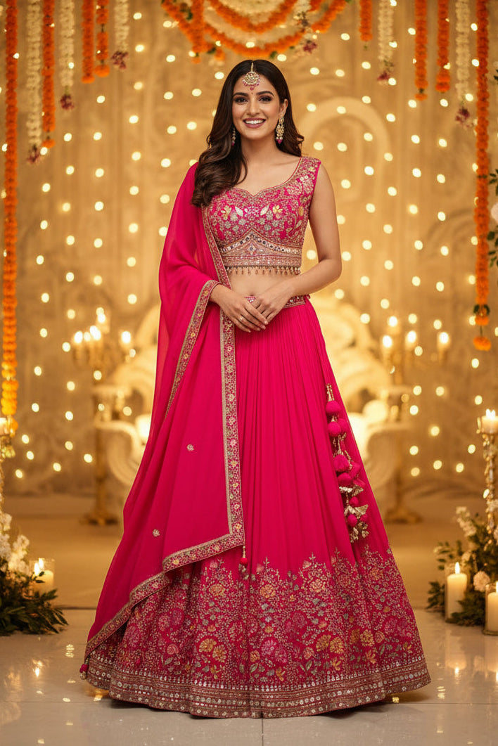 Glamorous handcrafted Lehenga set