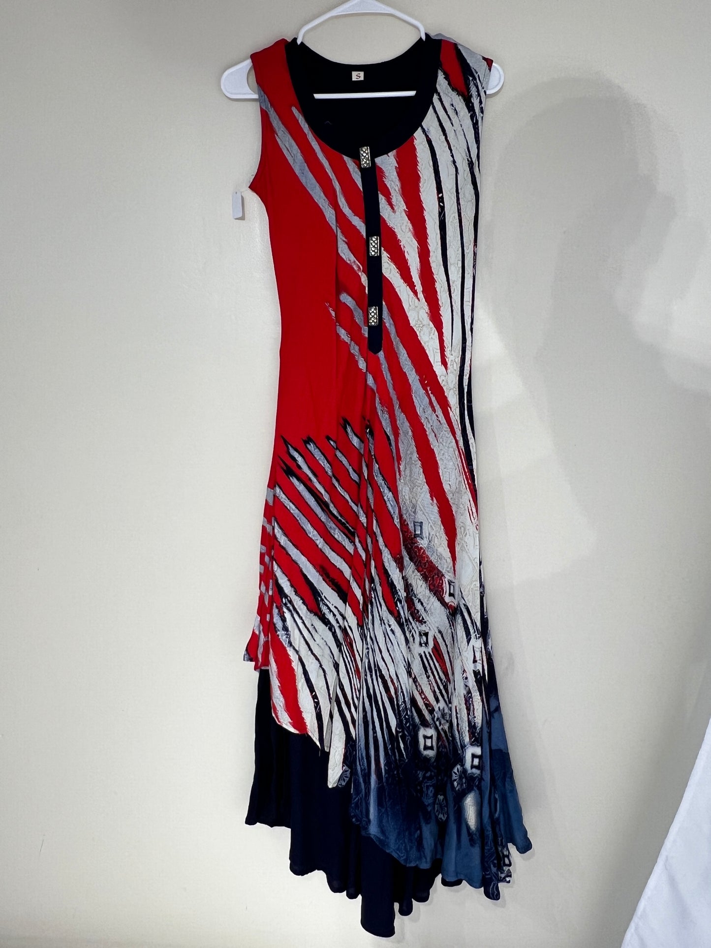 Stylish red long dress