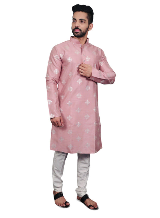 Pink soft porban silk Kurta set