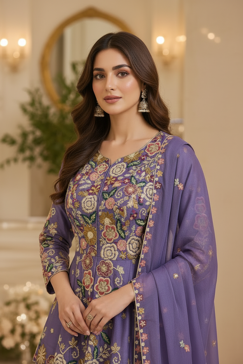 Stunning purple palazzo set