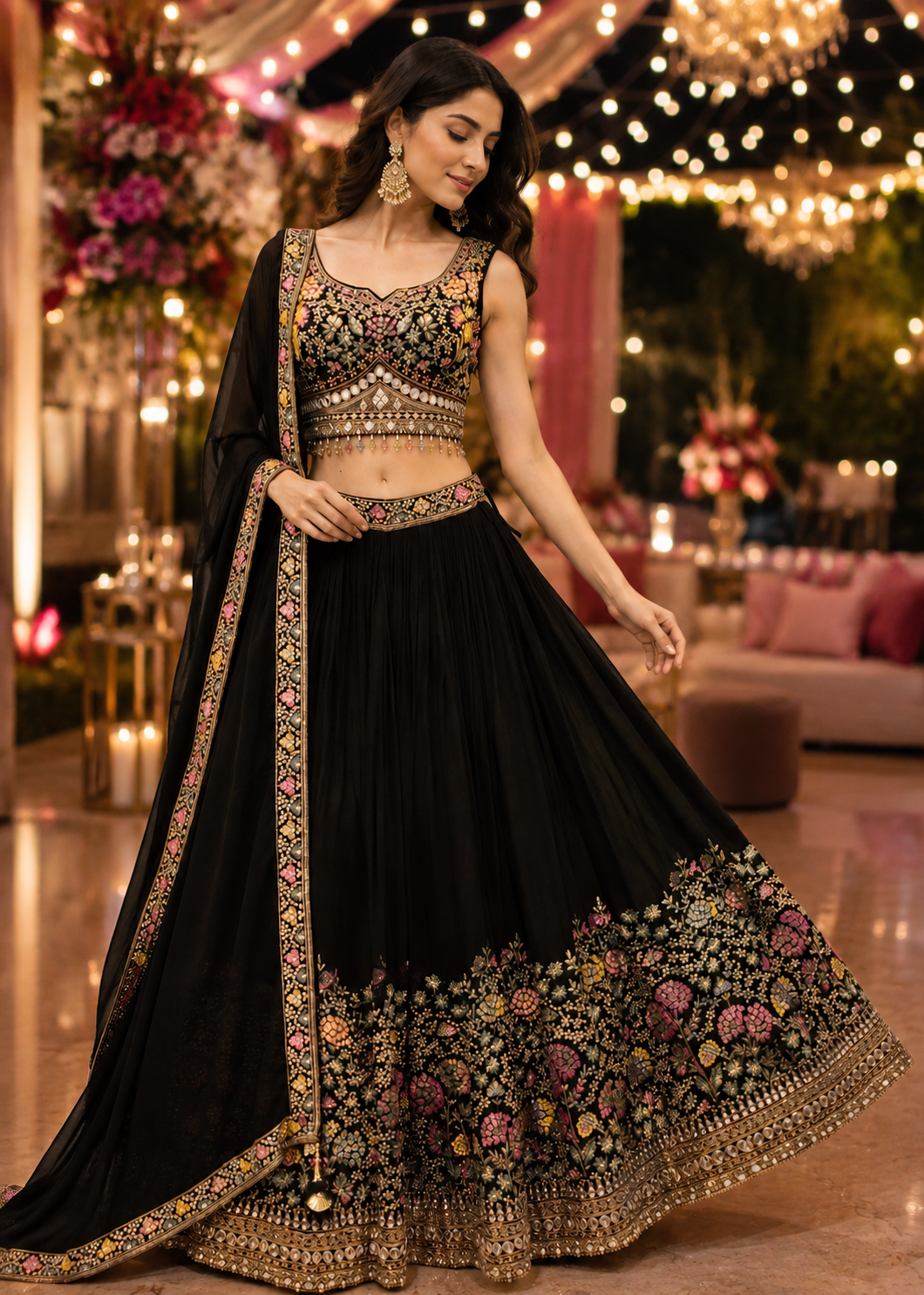 Embroidered Elegant Festive Lehenga