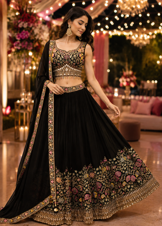 Embroidered Elegant Festive Lehenga
