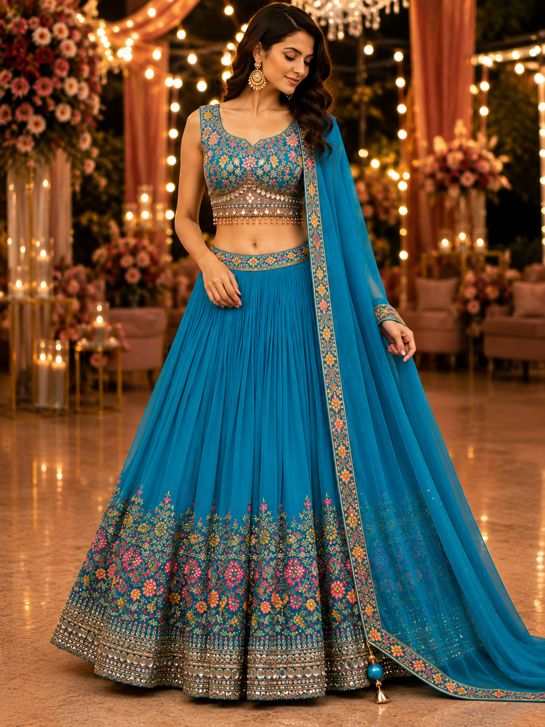 Embroidered Elegant Festive Lehenga