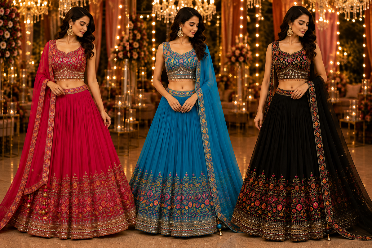 Embroidered Elegant Festive Lehenga