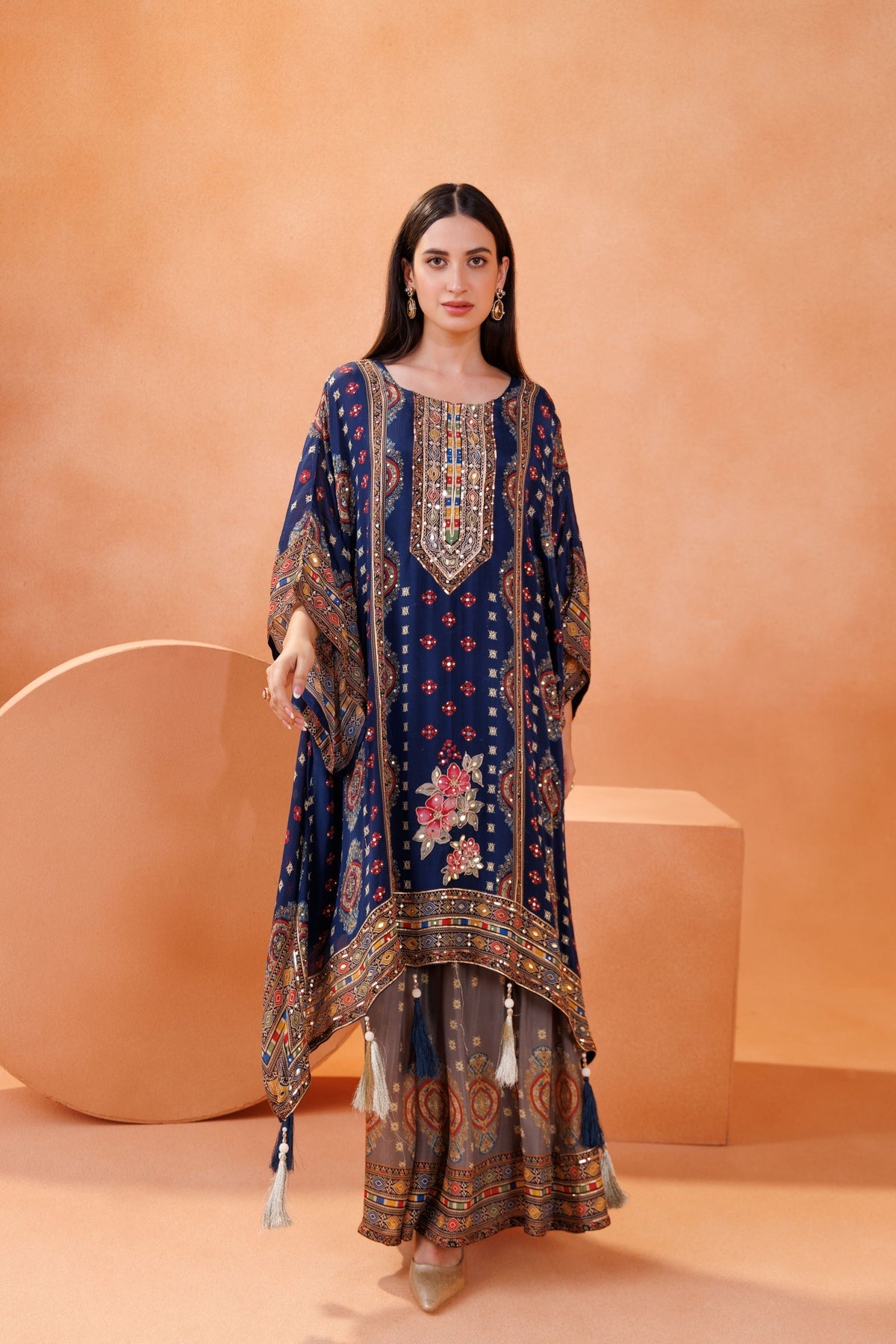 Flowy Blue Kaftan set