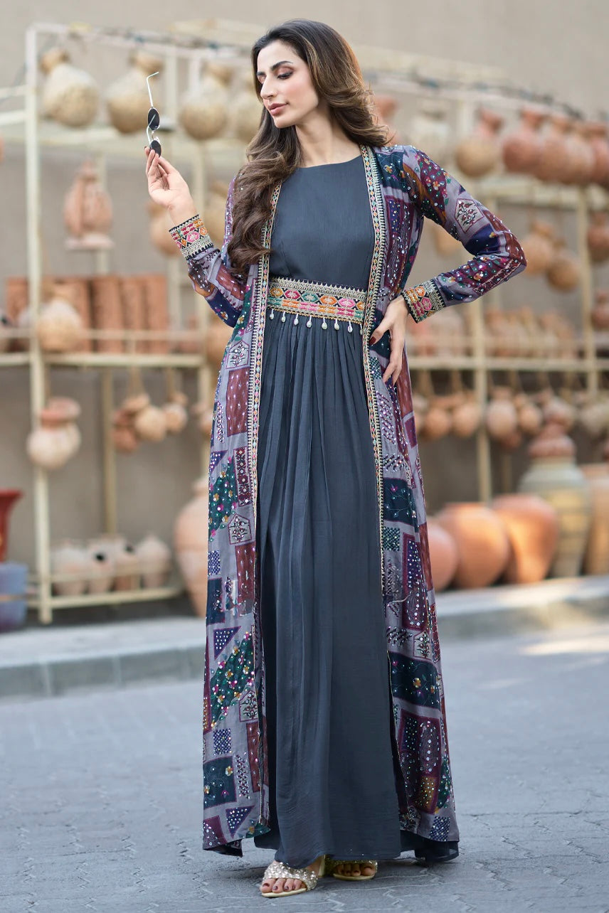 Paradise grace gown jacket set