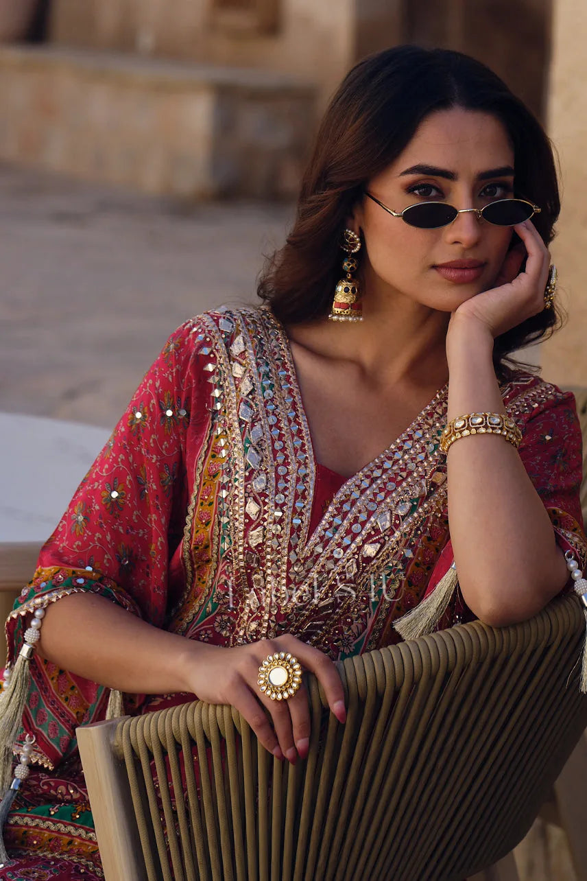 Gulabi Sama-Kaftan Set