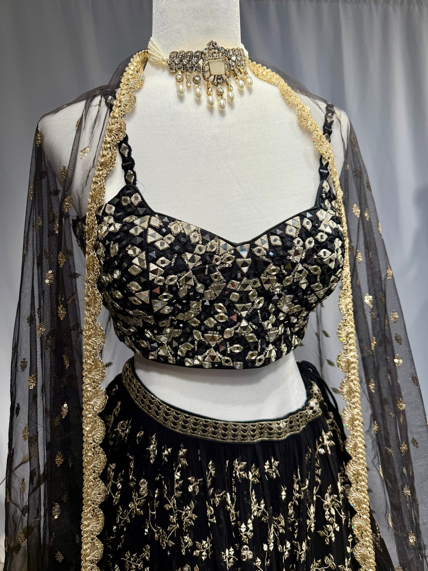 Glam Diva Black Lehenga set