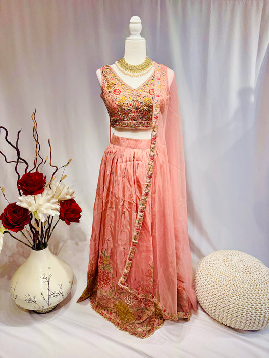 Light weight Chinon Lehenga set