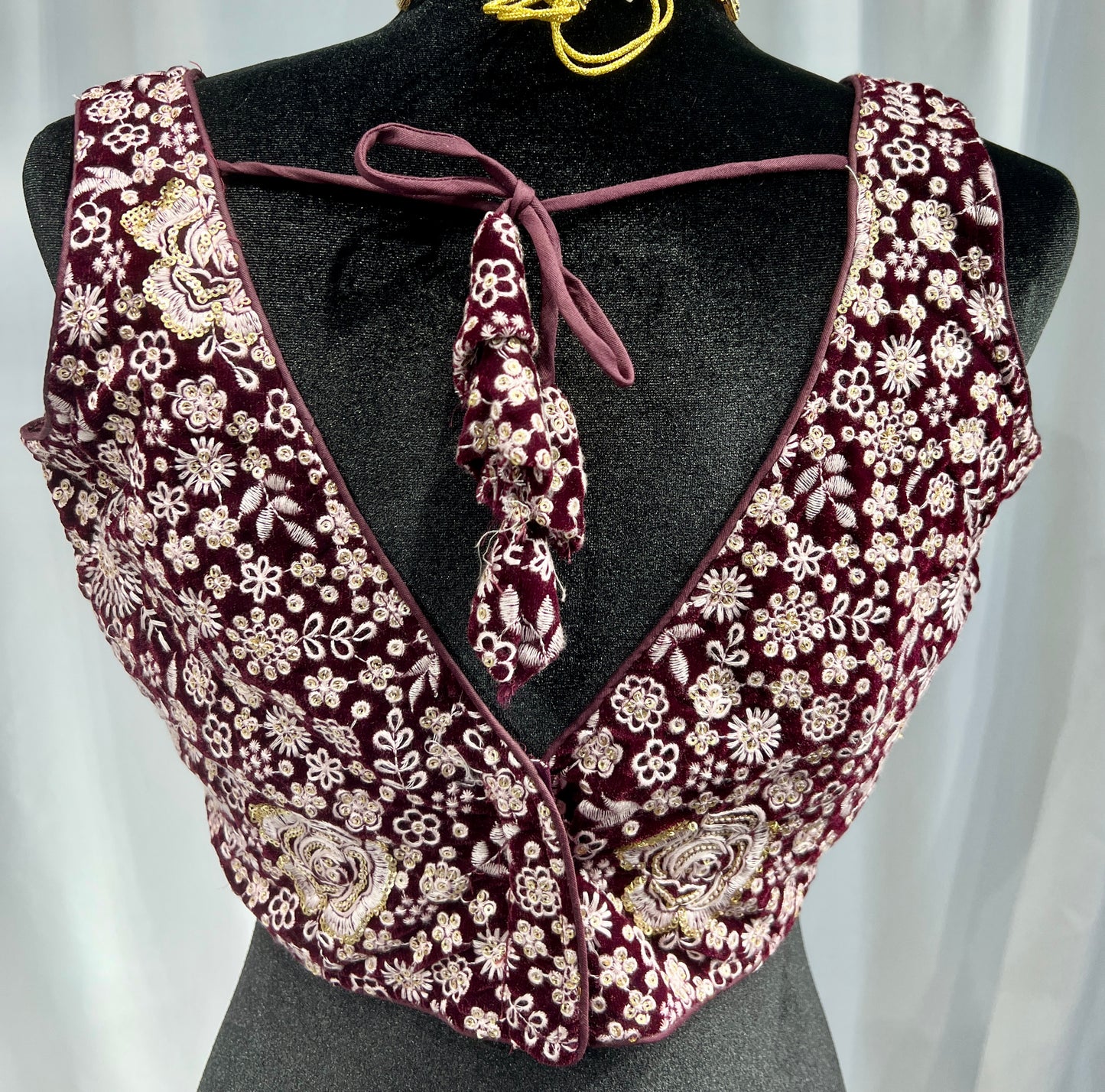 Magenta sweet heart embroidered Blouse