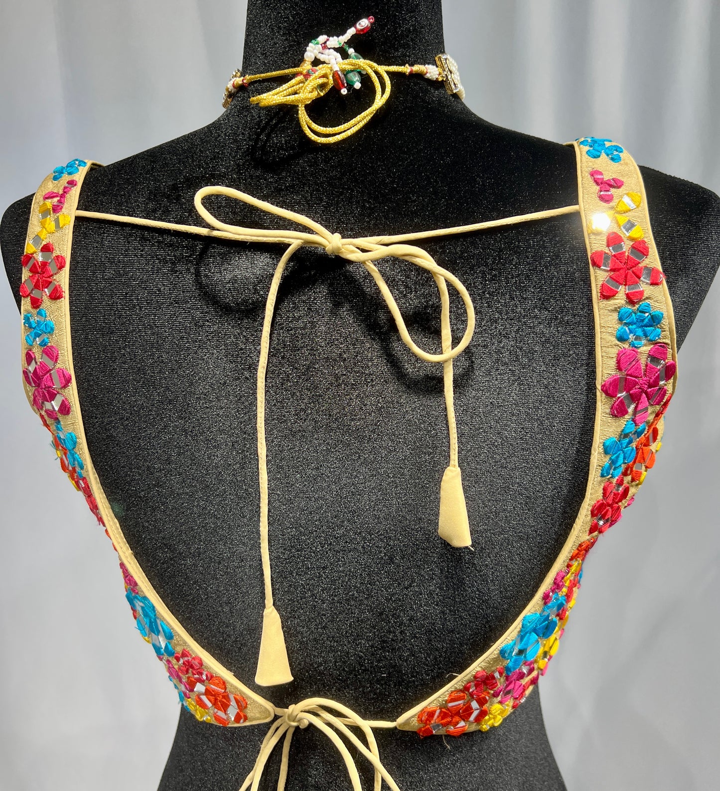 Colorful yellow embroidered Blouse