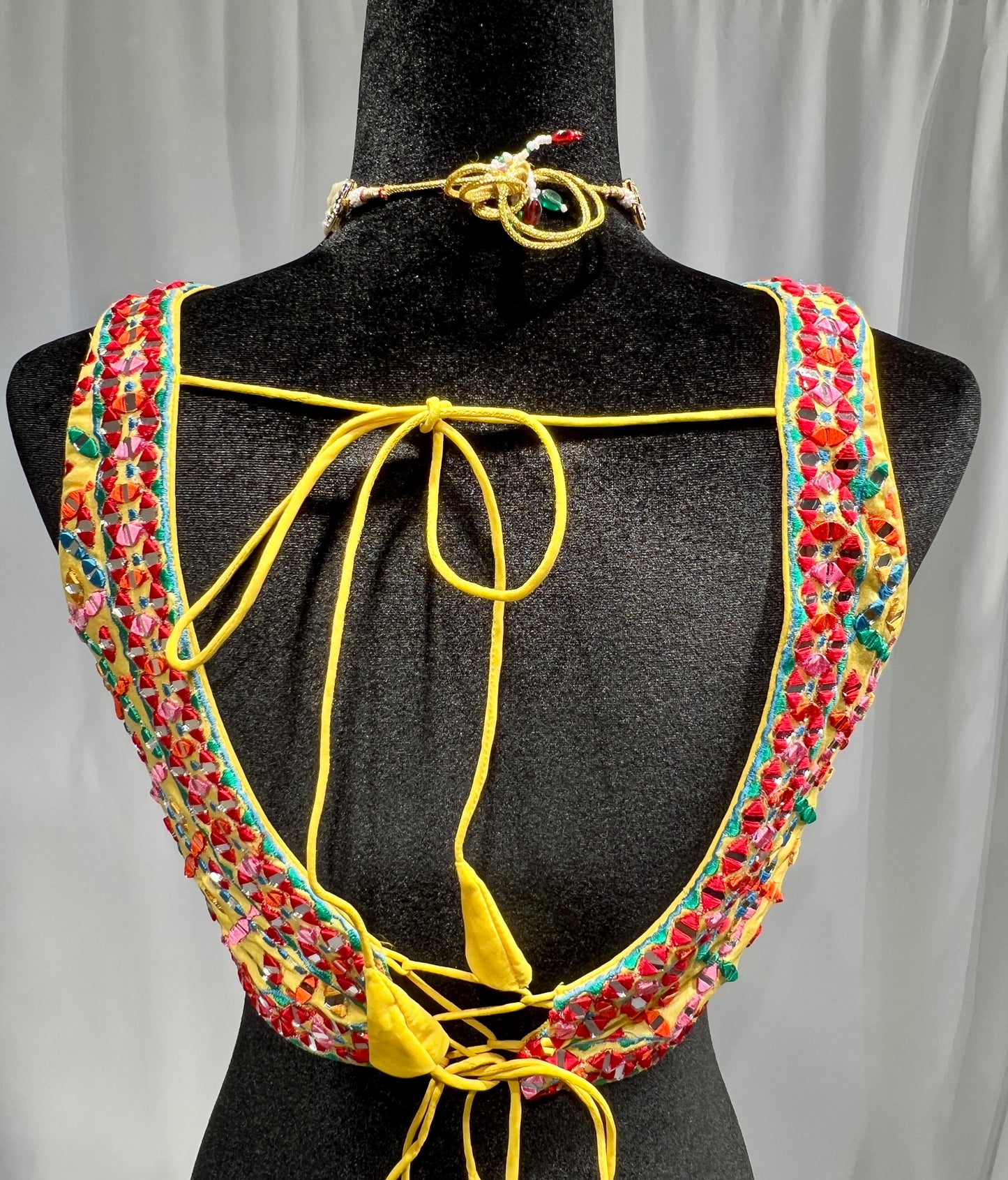 Multicolor yellow embroidered Blouse