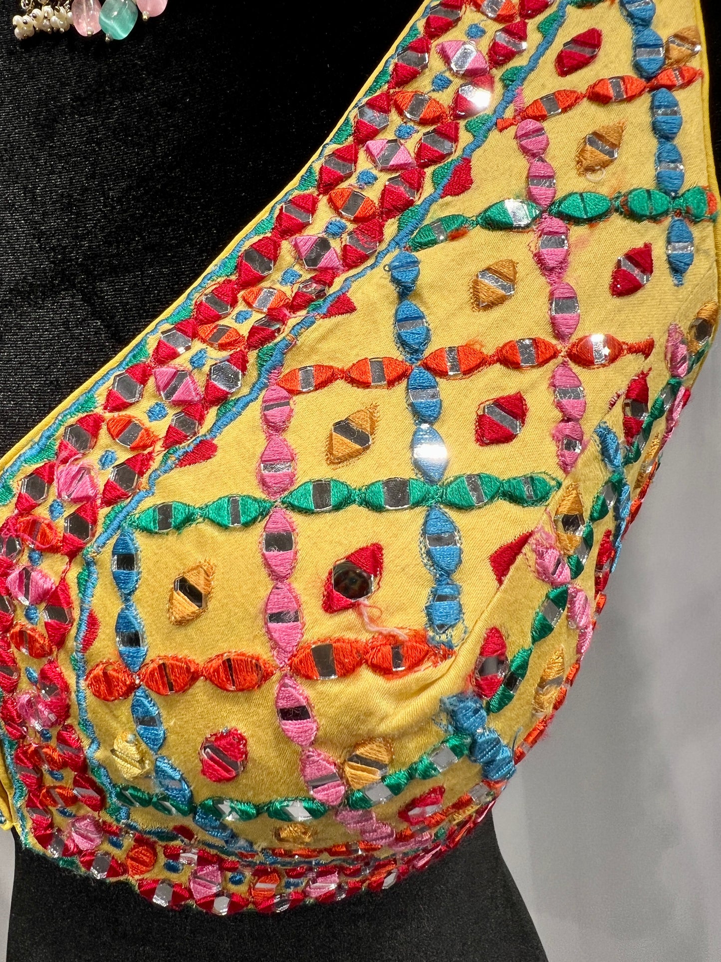 Multicolor yellow embroidered Blouse