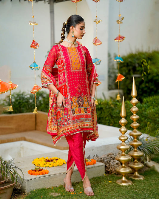 Scarlet Red Tulip suit set