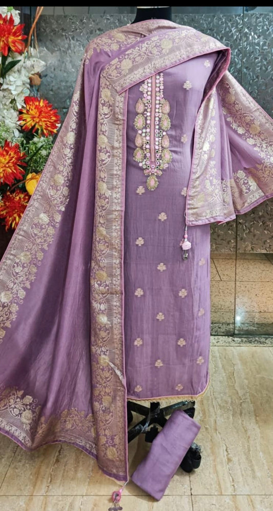 Embroidered Straight Kurta Set